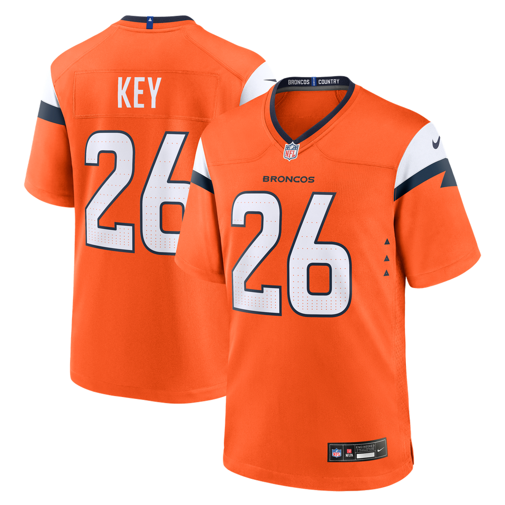 Devon Key Denver Broncos Orange Team Game Jersey