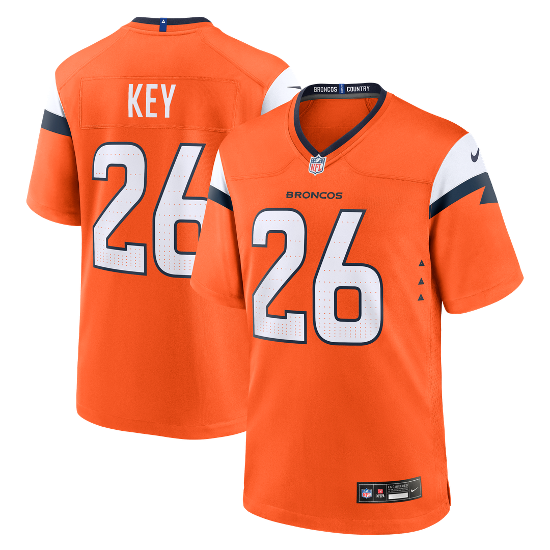 Devon Key Denver Broncos Orange Team Game Jersey