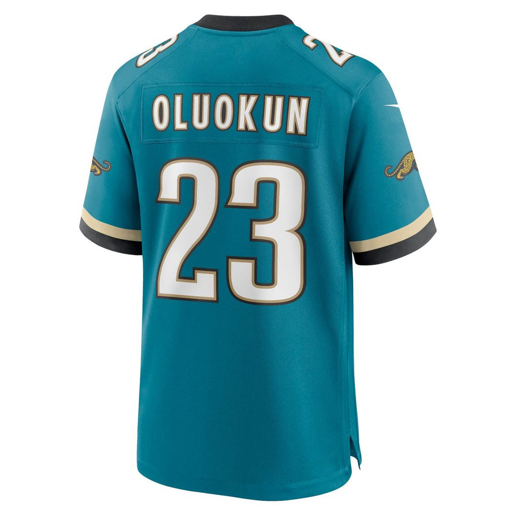 Foye Oluokun Jacksonville Jaguars Teal Prowler Throwback Player Game Jersey