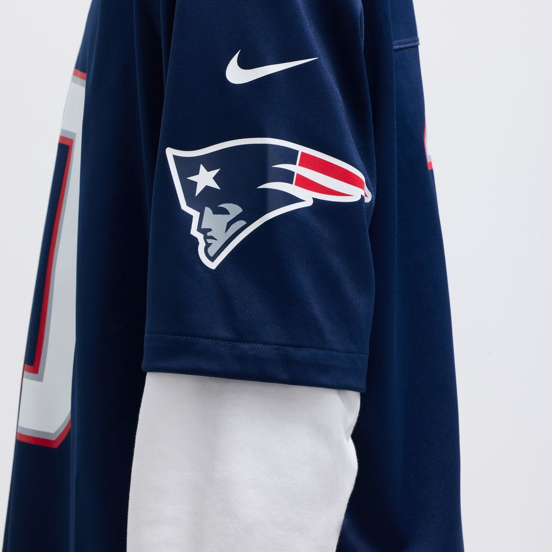 Drake Maye New England Patriots White Player Game Jersey