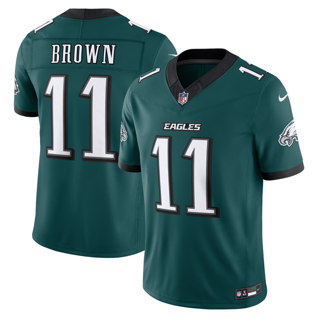 A.J. Brown Philadelphia Eagles Midnight Green Team Vapor F.U.S.E. Stitched Limited Jersey