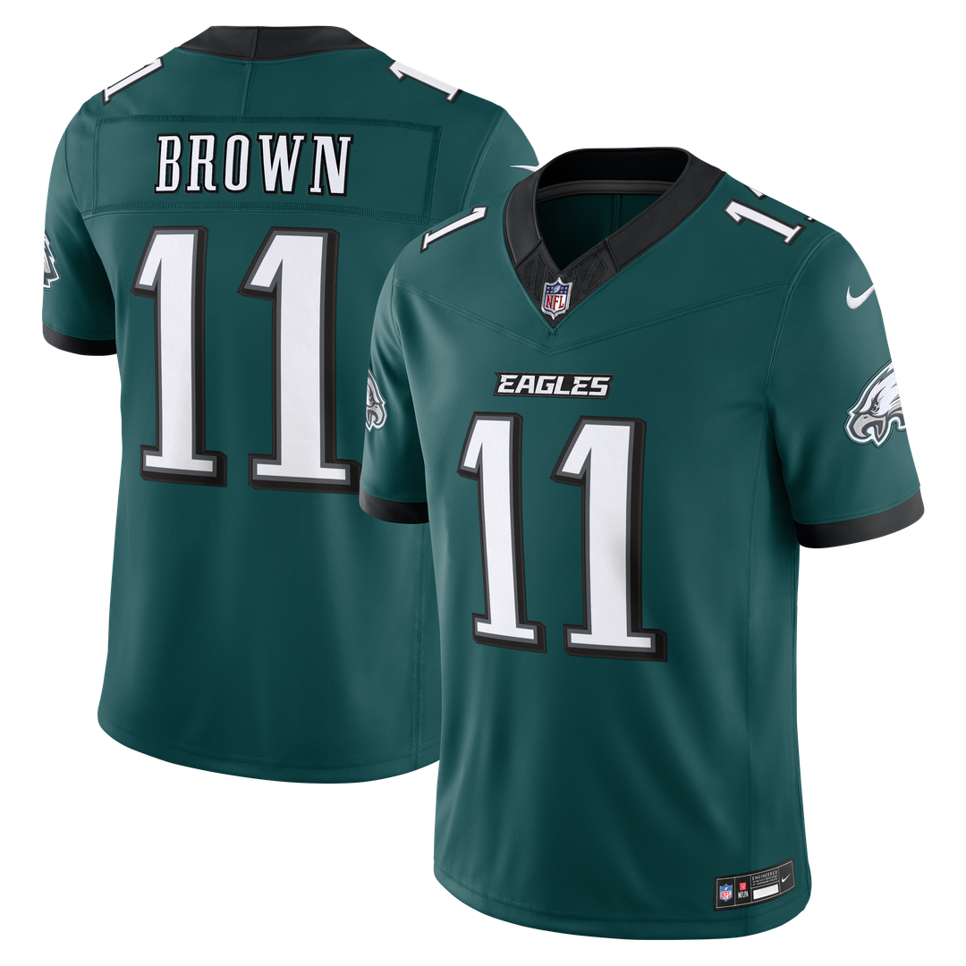 A.J. Brown Philadelphia Eagles Midnight Green Team Vapor F.U.S.E. Stitched Limited Jersey