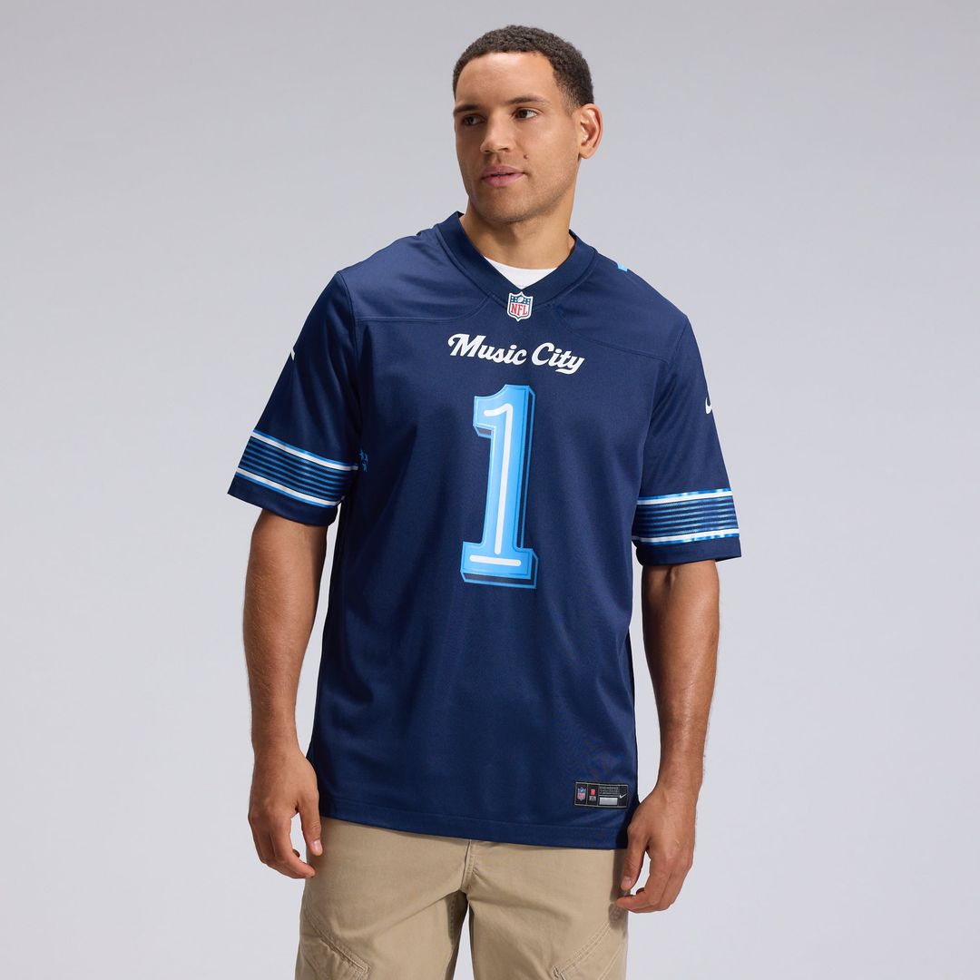 Cameron Ward Tennessee Titans Navy 2026 Rivalries Collection Game Jersey