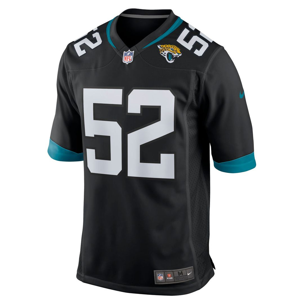 DaVon Hamilton Jacksonville Jaguars Black Game Jersey