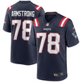 Bruce Armstrong New England Patriots Navy Game Retired Player Jersey