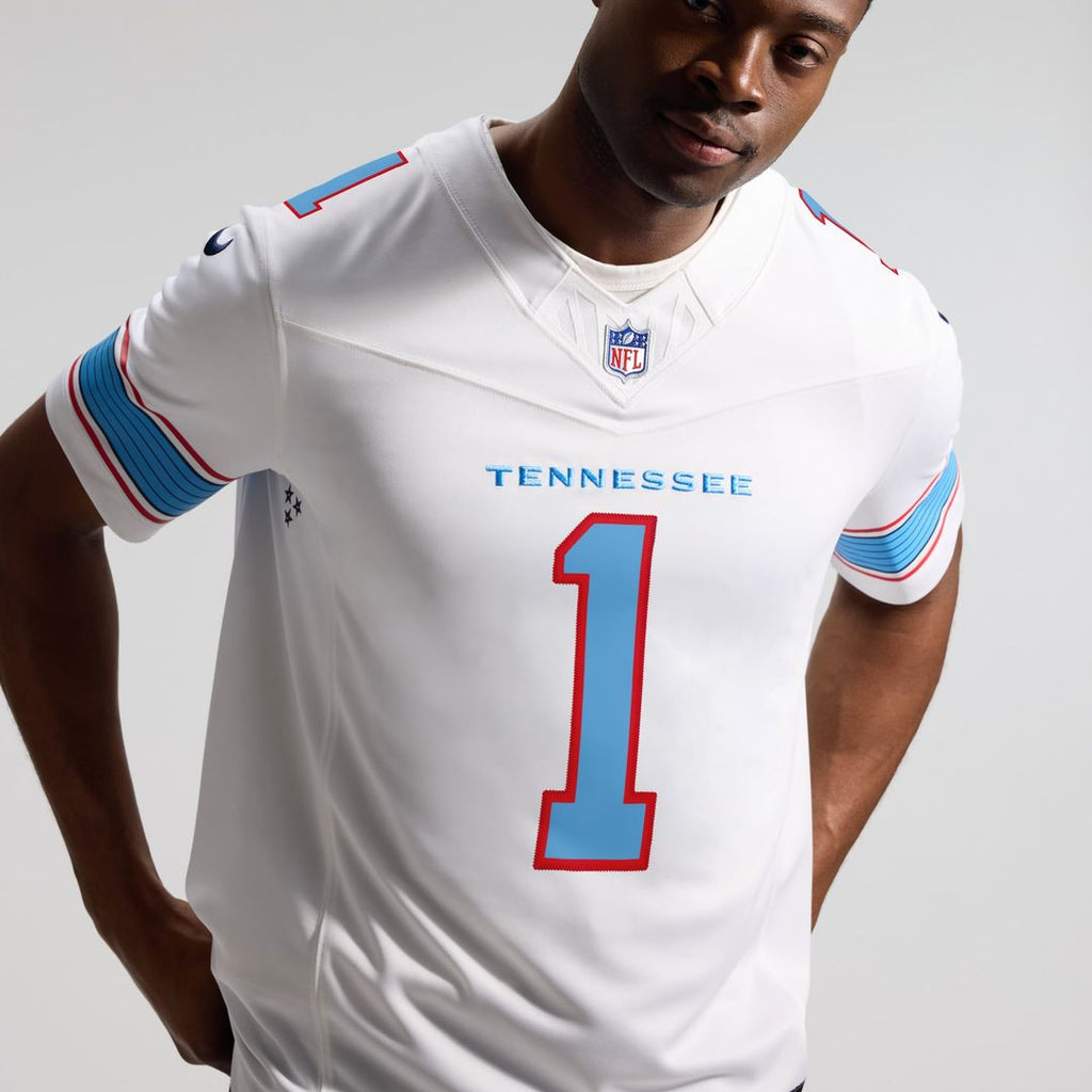 Cameron Ward Tennessee Titans Light Blue Team Vapor F.U.S.E. Stitched Limited Jersey