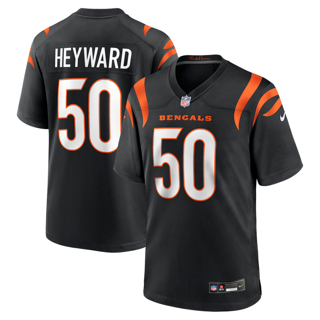 Shaka Heyward Cincinnati Bengals Black Team Game Jersey