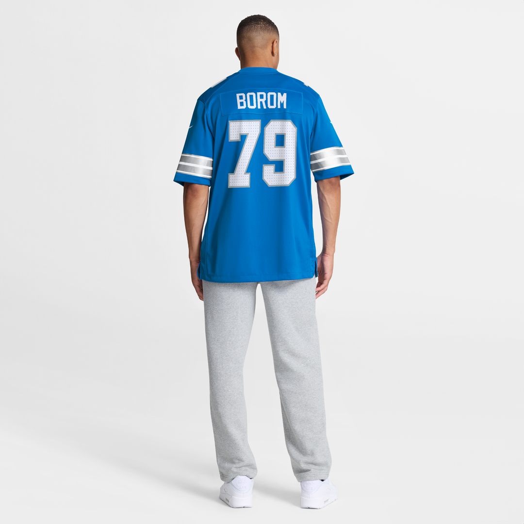 Larry Borom Detroit Lions Blue Team Game Jersey