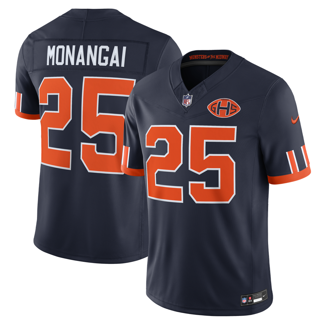 Kyle Monangai Chicago Bears Navy 2026 Rivalries Collection Stitched Limited Jersey