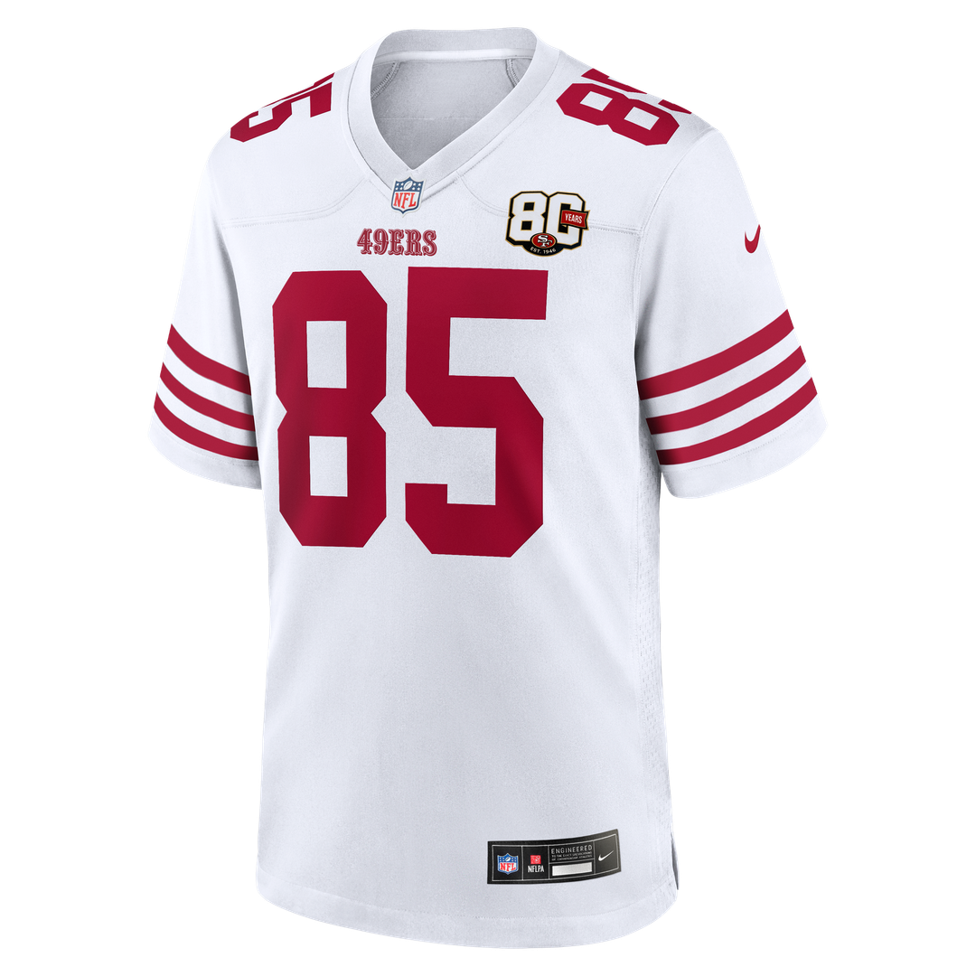 George Kittle San Francisco 49ers White 80th Anniversary Game Jersey