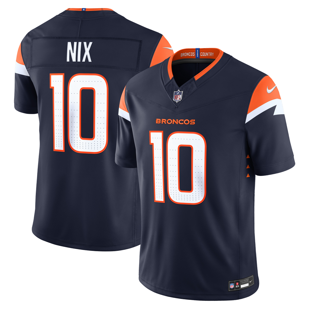 Bo Nix Denver Broncos Orange Alternate Mile High Collection 1977 Throwback Vapor F.U.S.E. Stitched Limited Jersey