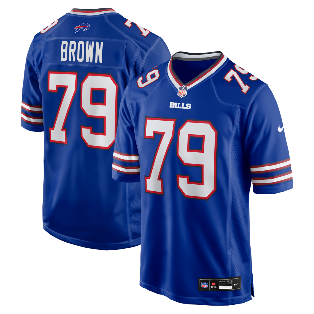 Ruben Brown Buffalo Bills Royal Game Retired Player Jersey