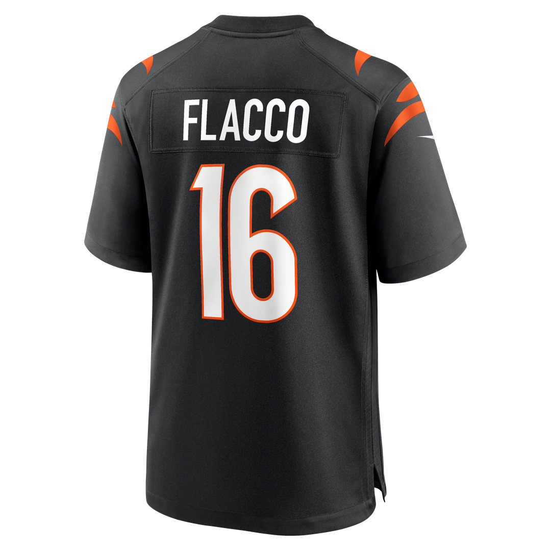Joe Flacco Cincinnati Bengals Black Team Game Jersey