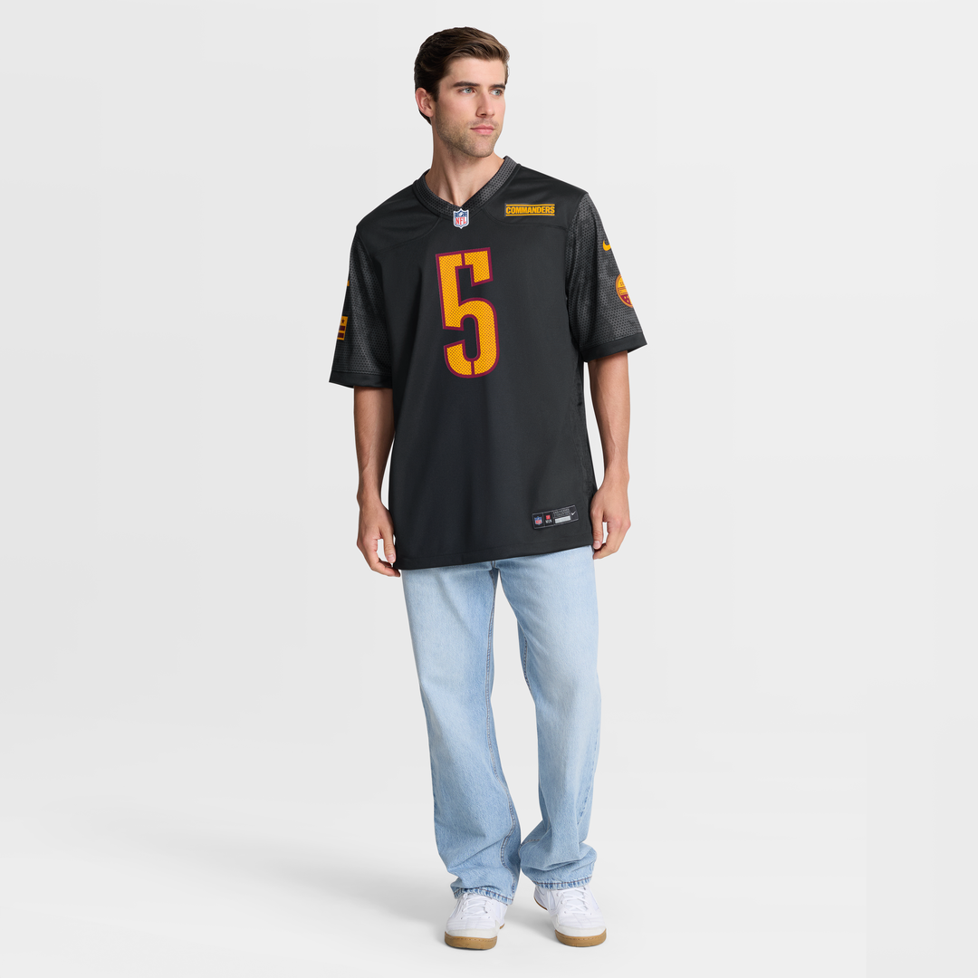 Jayden Daniels Washington Commanders Black Alternate Game Player Jersey