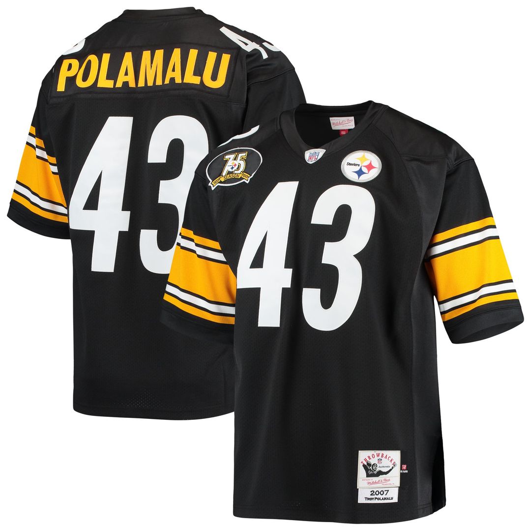 Troy Polamalu Pittsburgh Steelers 2007 Black Authentic Throwback Retired Player Jersey