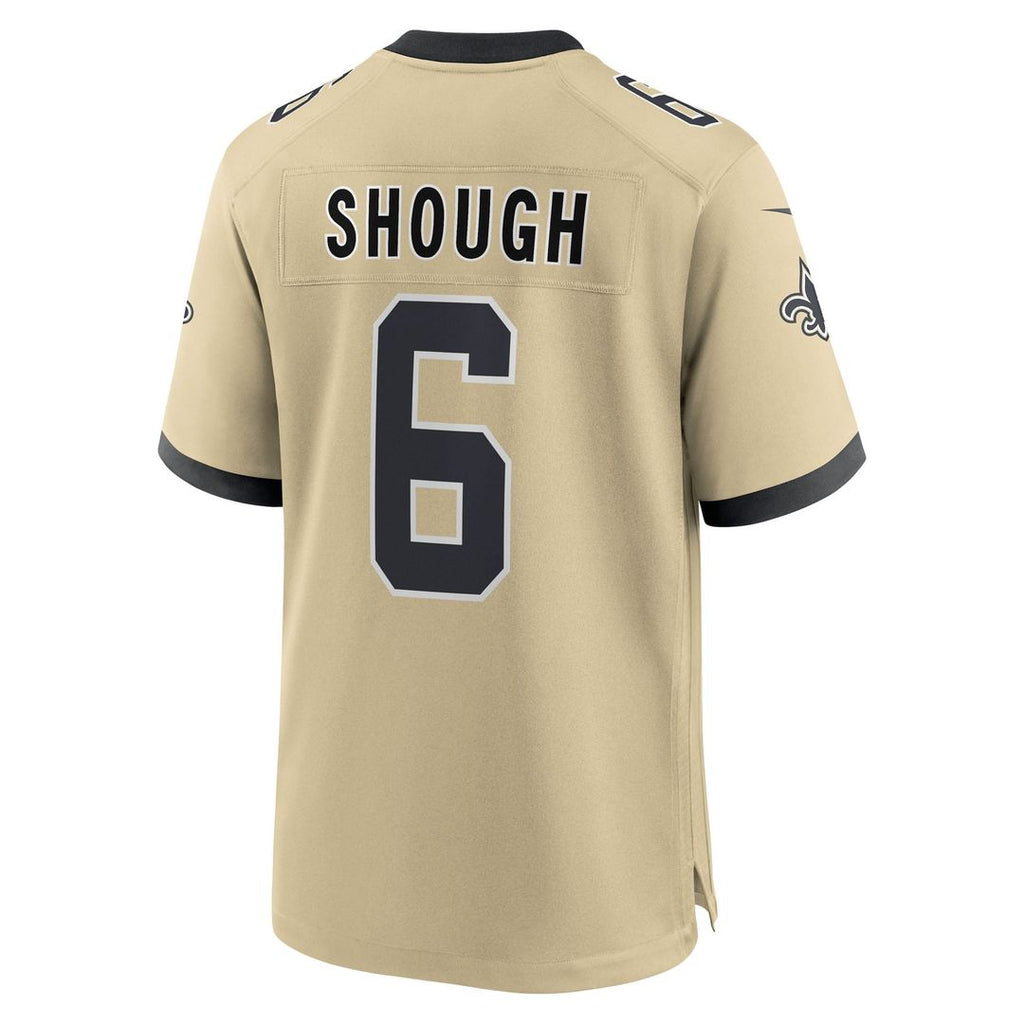 Tyler Shough New Orleans Saints Gold Alternate Game Player Jersey