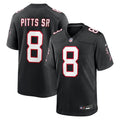 Kyle Pitts Sr. Atlanta Falcons Black Alternate Game Jersey