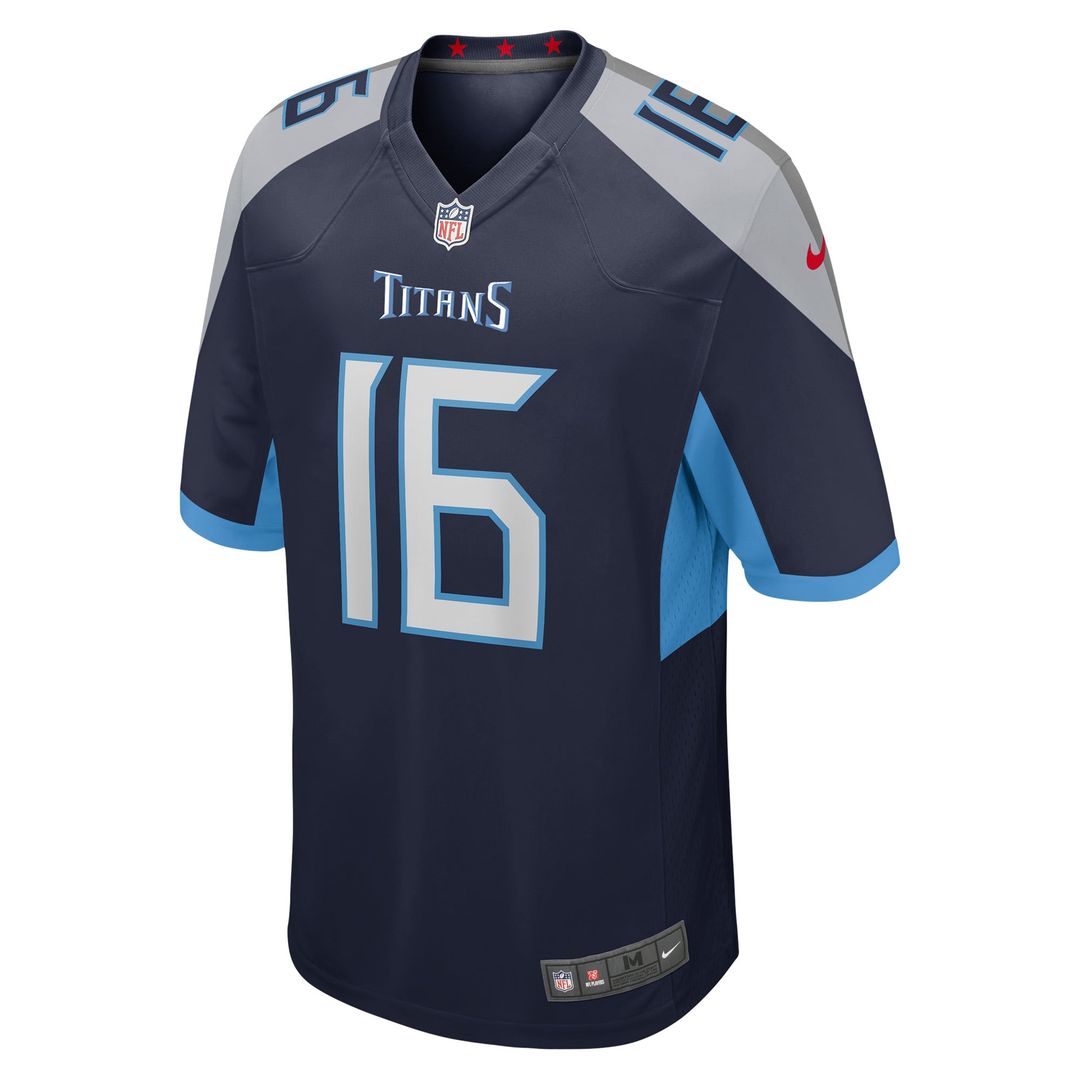 Treylon Burks Tennessee Titans Navy Player Game Jersey