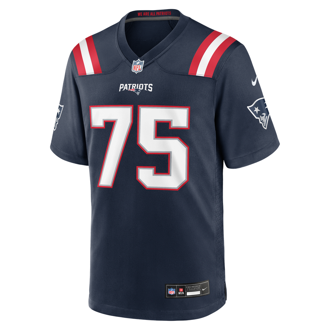 Alijah Vera-Tucker New England Patriots Navy Team Game Jersey