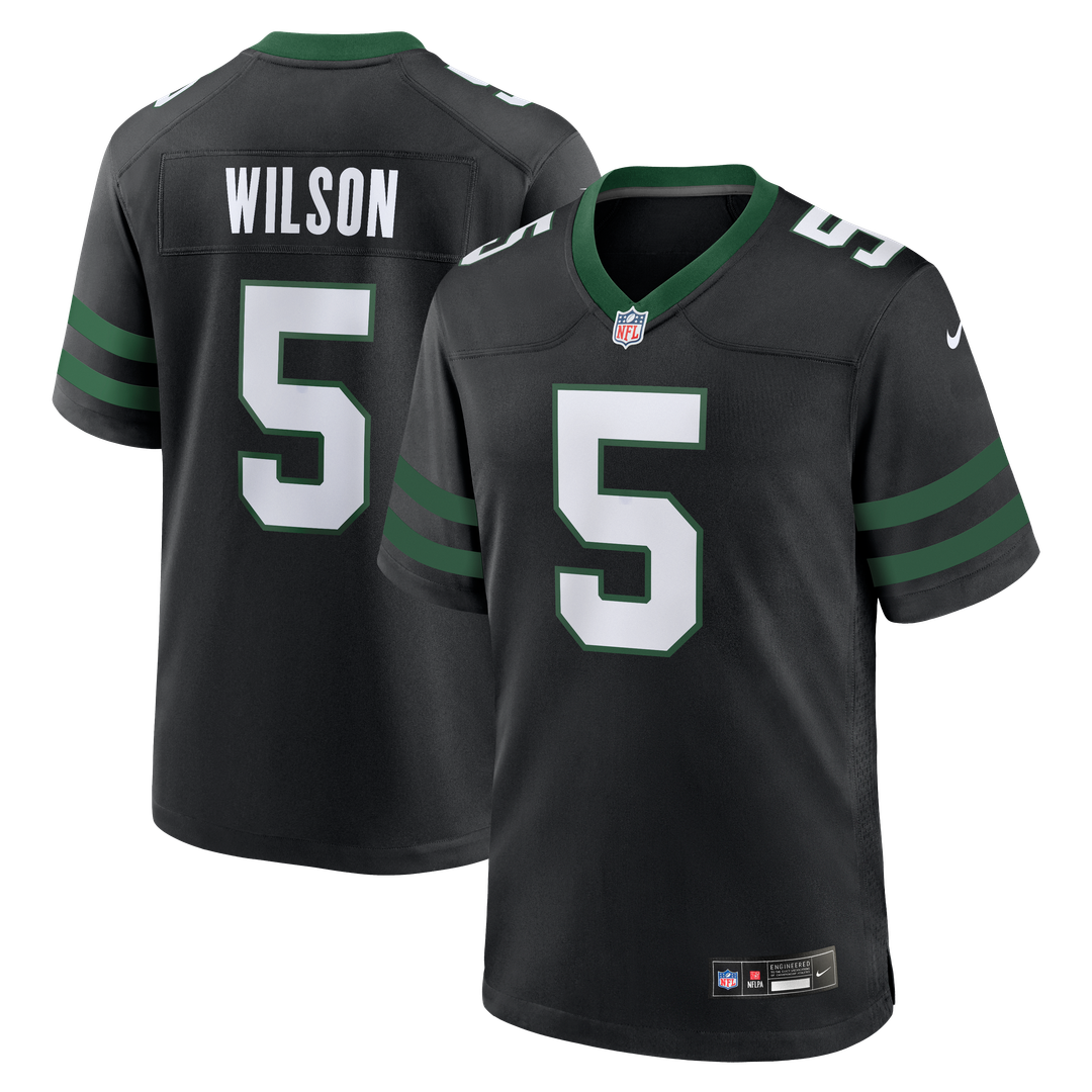 Garrett Wilson New York Jets Legacy Black Alternate Game Jersey