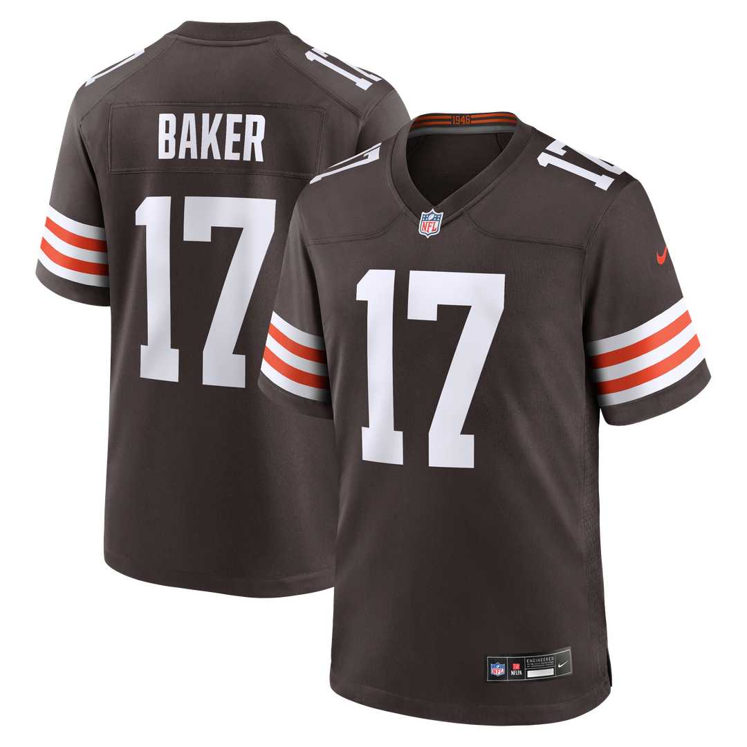 Jerome Baker Cleveland Browns Brown Team Game Jersey