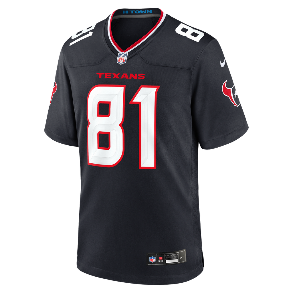 Jayden Higgins Houston Texans Navy Game Jersey