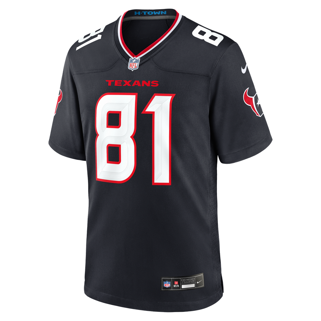 Jayden Higgins Houston Texans Navy Game Jersey