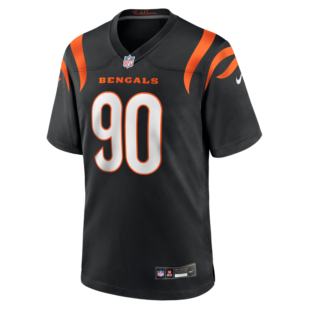 Kris Jenkins Jr. Cincinnati Bengals Black Game Jersey