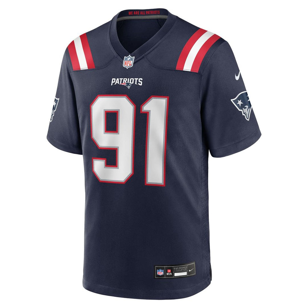 Elijah Ponder New England Patriots Navy Team Game Jersey