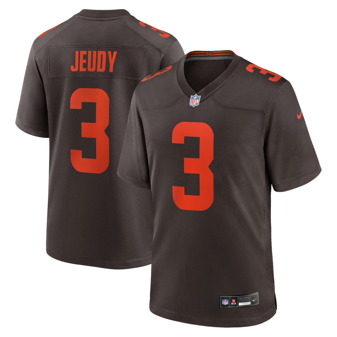 Jerry Jeudy Cleveland Browns Brown Alpha Dawg Game Jersey