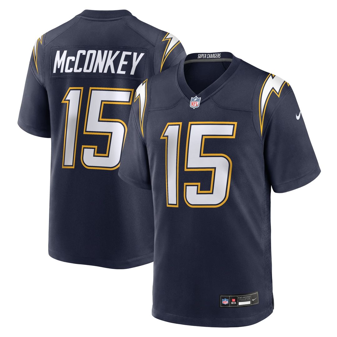 Ladd McConkey Los Angeles Chargers Navy Alternate Super Chargers Game Player Jersey
