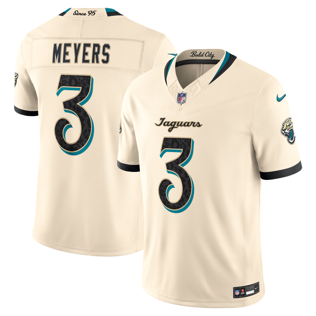 Jakobi Meyers Jacksonville Jaguars Natural 2026 Rivalries Collection Stitched Limited Jersey
