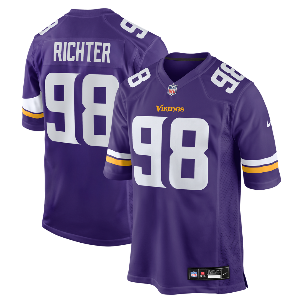 Bo Richter Minnesota Vikings Purple Team Game Jersey