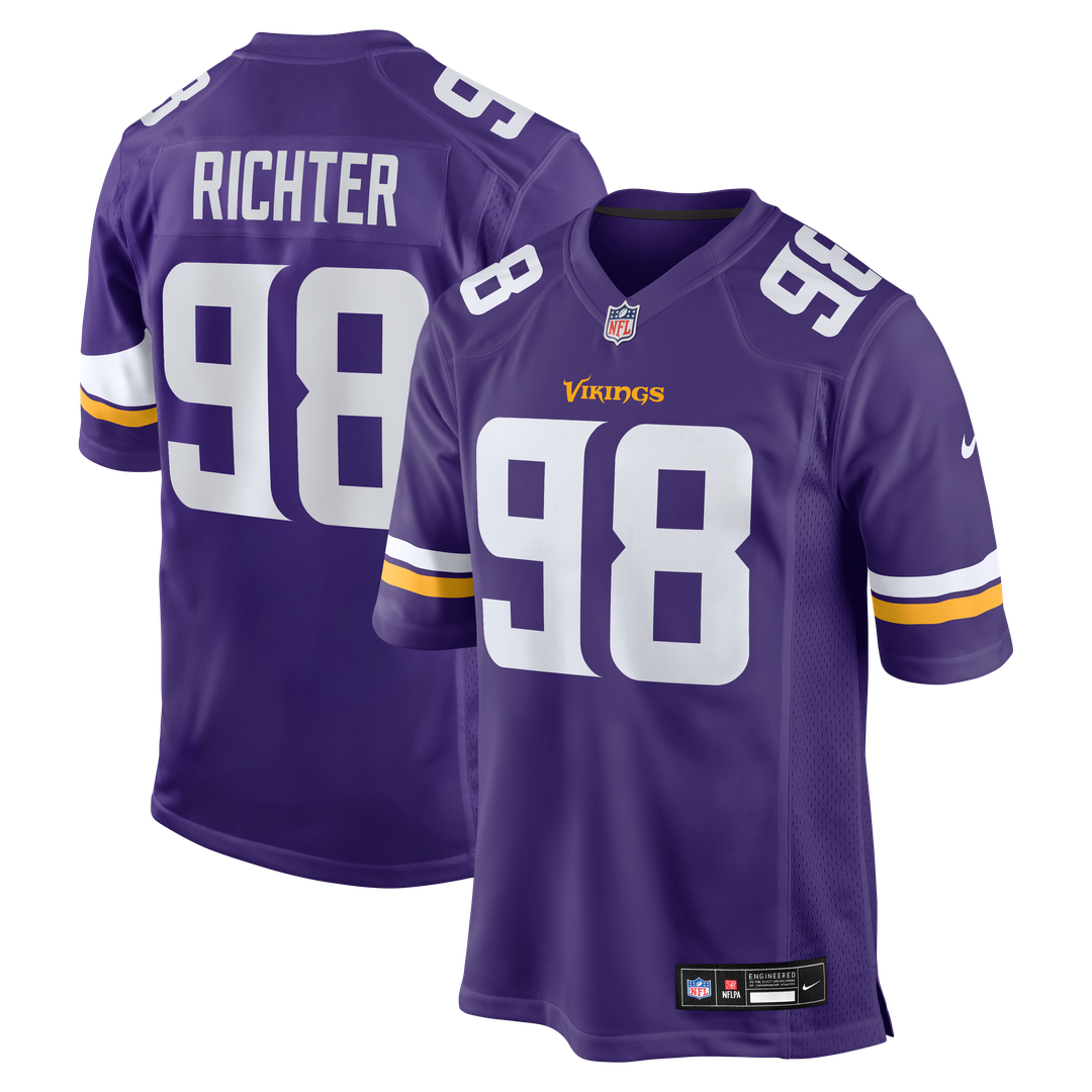 Bo Richter Minnesota Vikings Purple Team Game Jersey