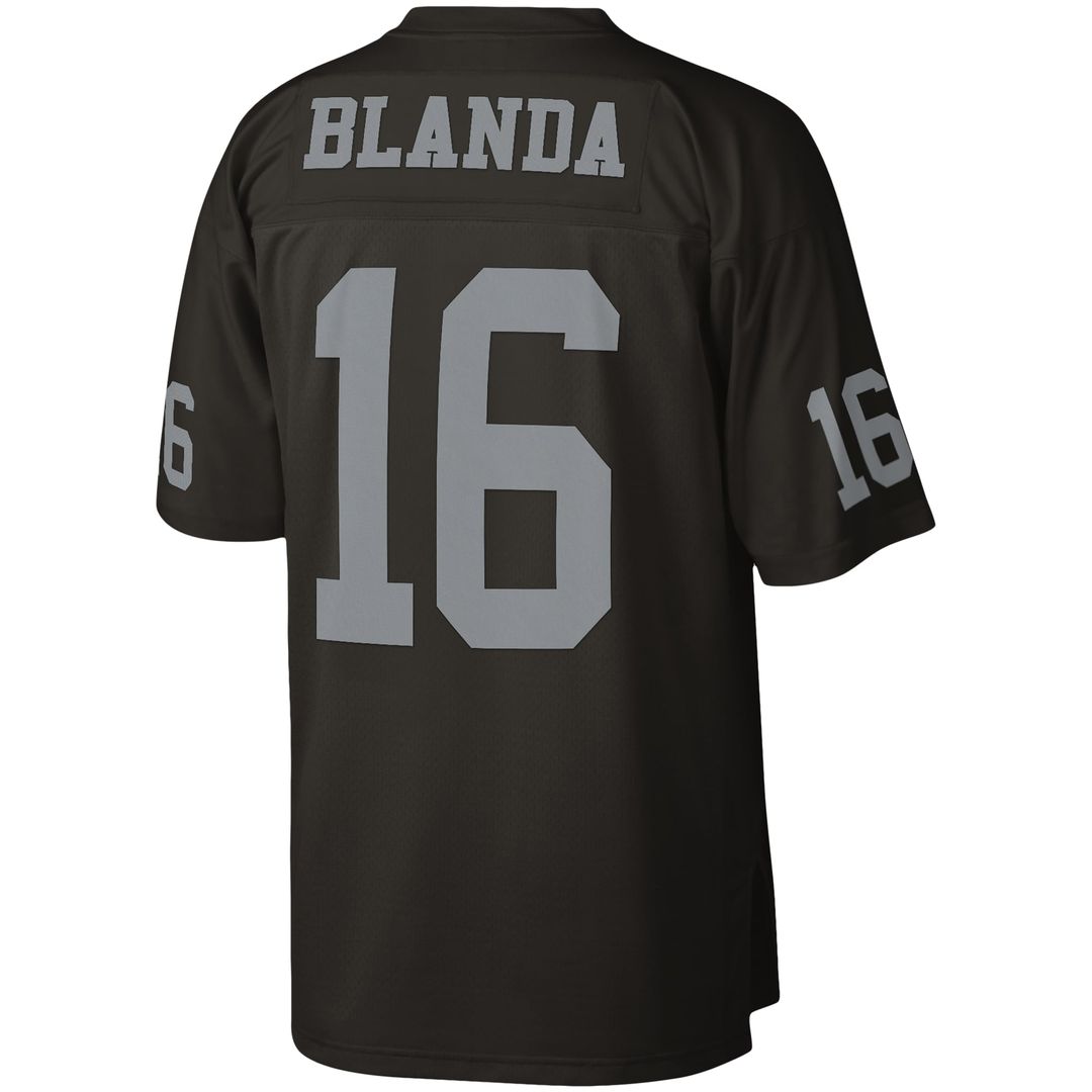 George Blanda Las Vegas Raiders Black Legacy Replica Jersey