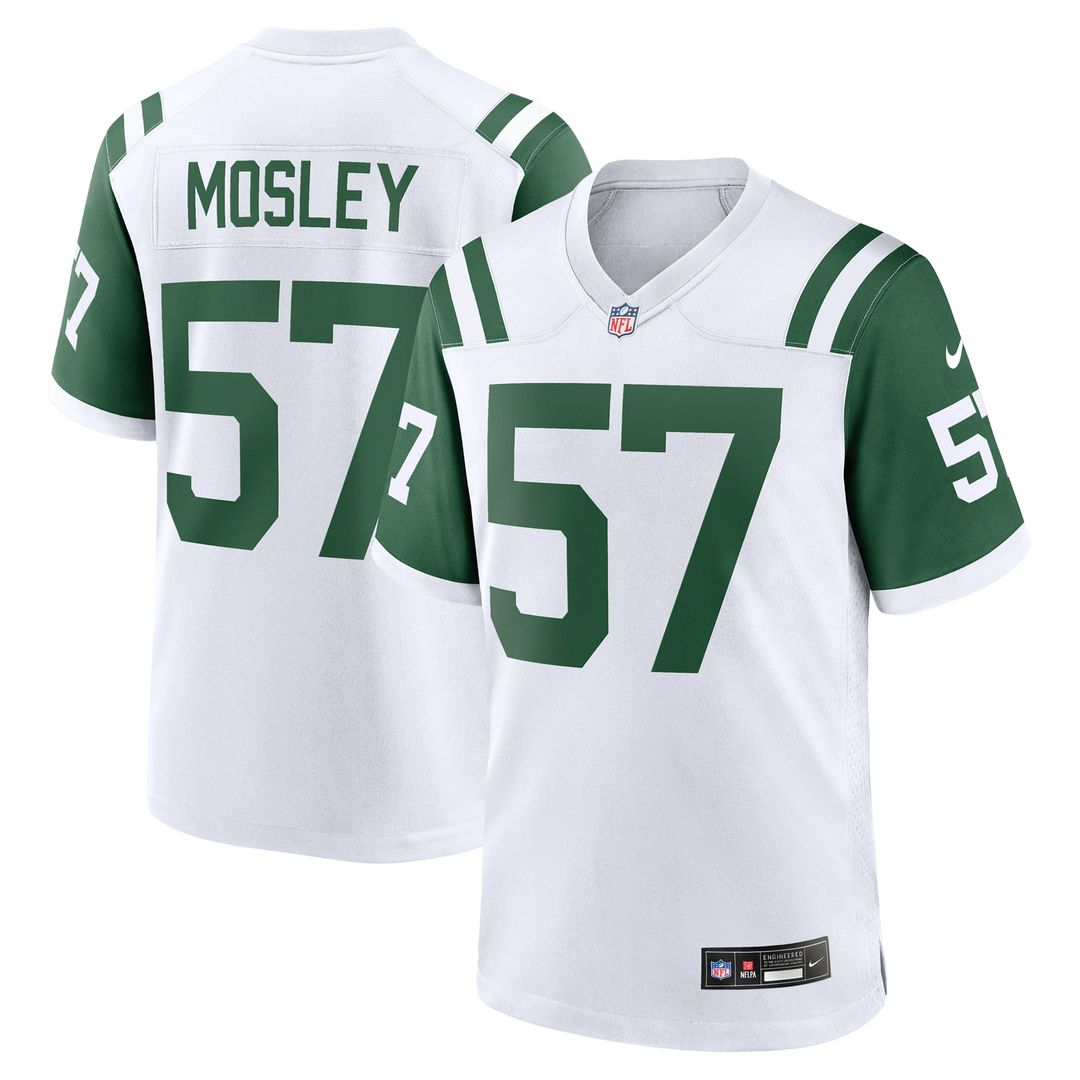 C.J. Mosley New York Jets White Classic Alternate Game Jersey
