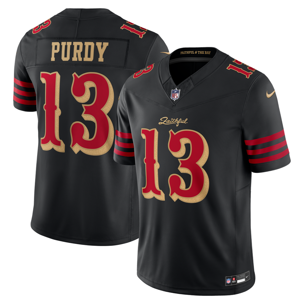Brock Purdy San Francisco 49ers Black Rivalries Collection Stitched Limited Jersey