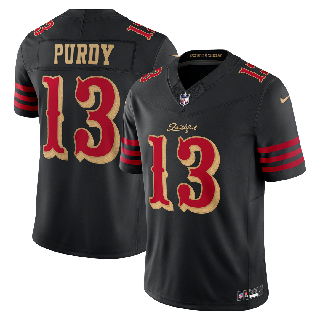 Brock Purdy San Francisco 49ers Black Rivalries Collection Stitched Limited Jersey