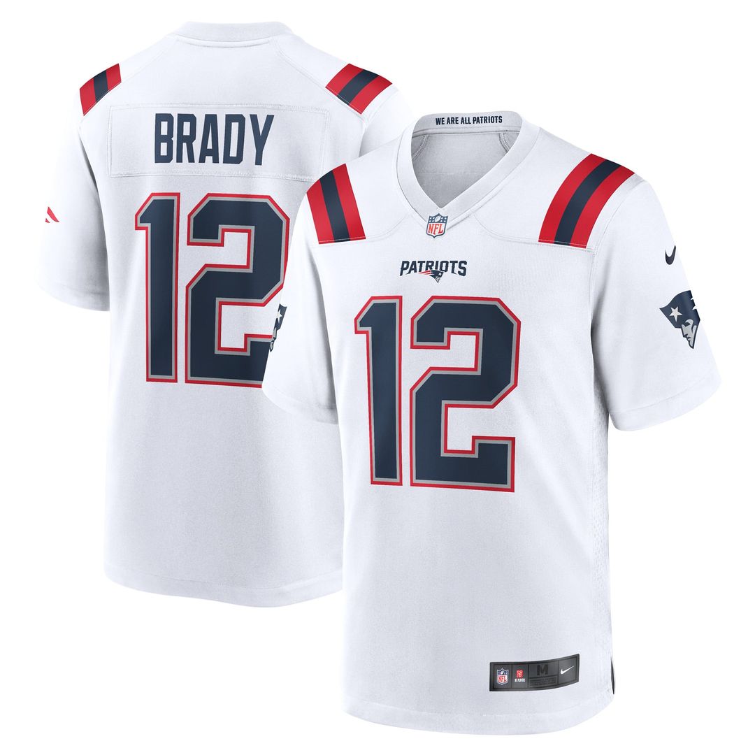 Tom Brady New England Patriots White Retired Game Jersey