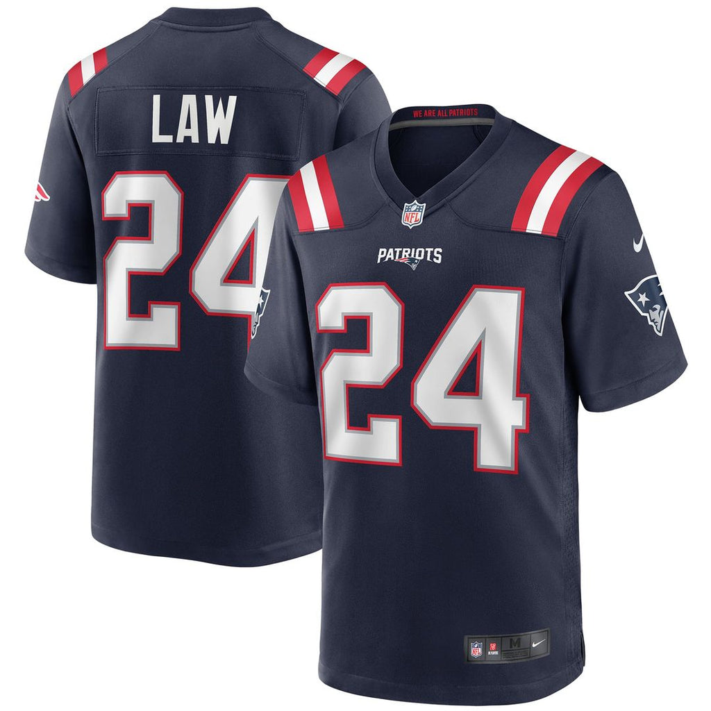 Ty Law New England Patriots Navy Game Retired Player Jersey