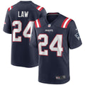Ty Law New England Patriots Navy Game Retired Player Jersey