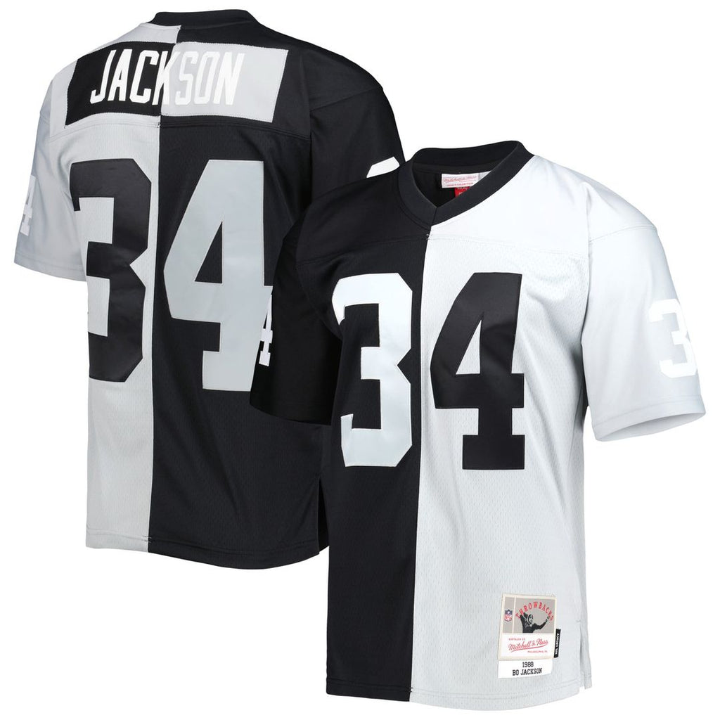 Bo Jackson Las Vegas Raiders Black/Silver 1988 Split Legacy Replica Jersey