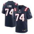 Caleb Lomu New England Patriots Navy Team Game Jersey