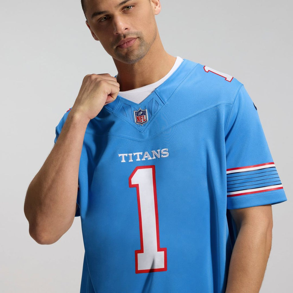 Cameron Ward Tennessee Titans Light Blue Team Vapor F.U.S.E. Stitched Limited Jersey