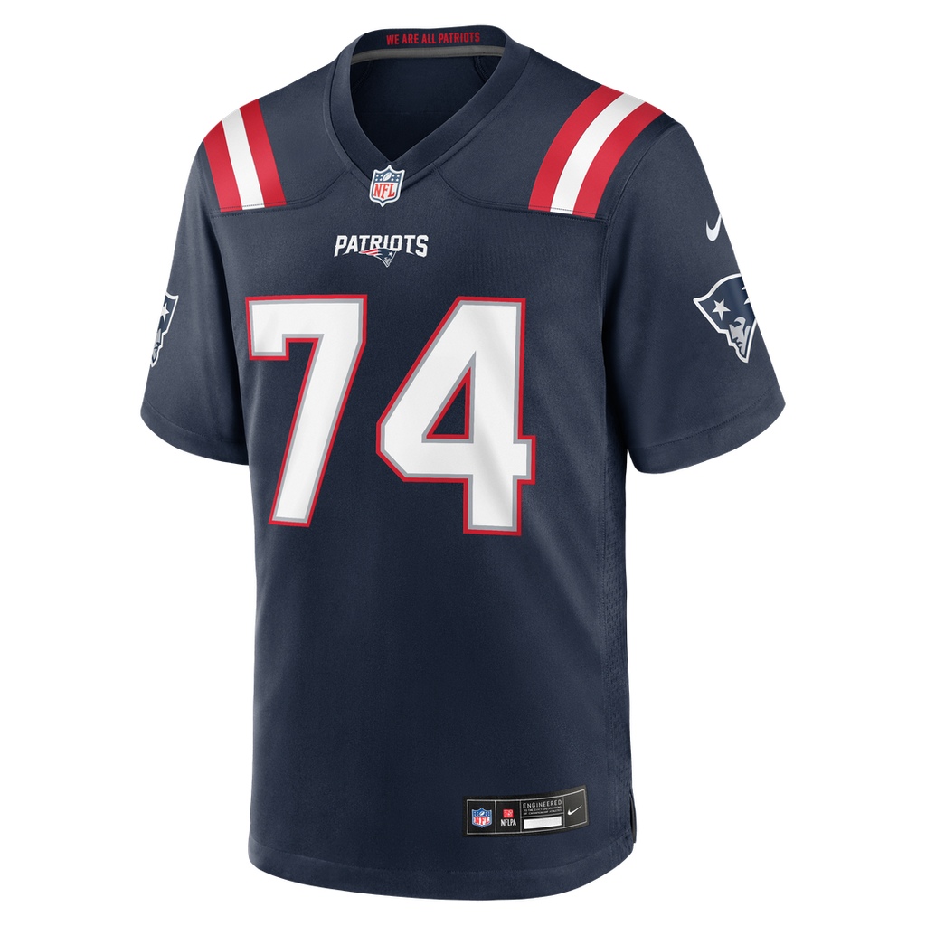 Caleb Lomu New England Patriots Navy Team Game Jersey