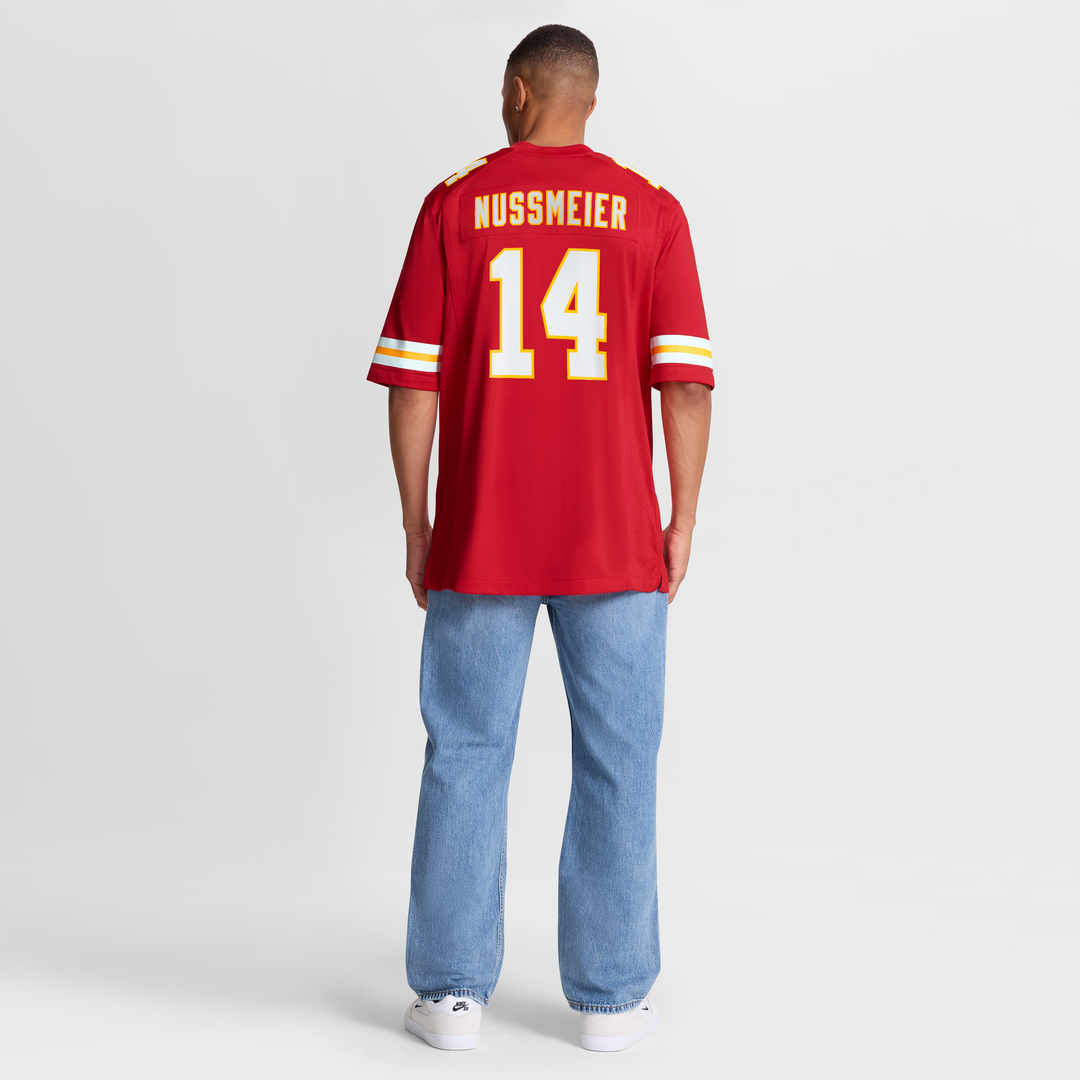 Garrett Nussmeier Kansas City Chiefs Red Game Jersey