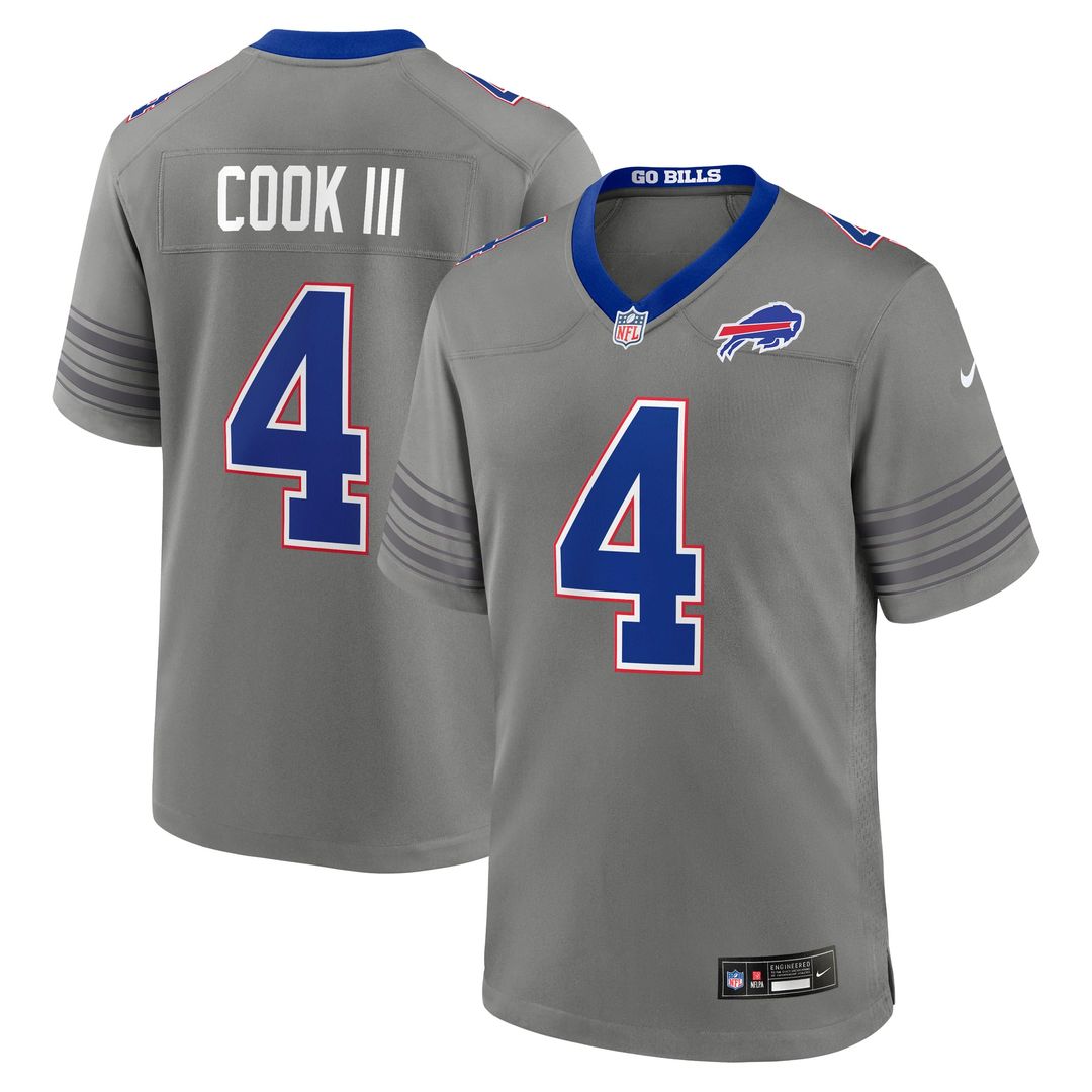 James Cook III Buffalo Bills Gray Nickel City Game Jersey