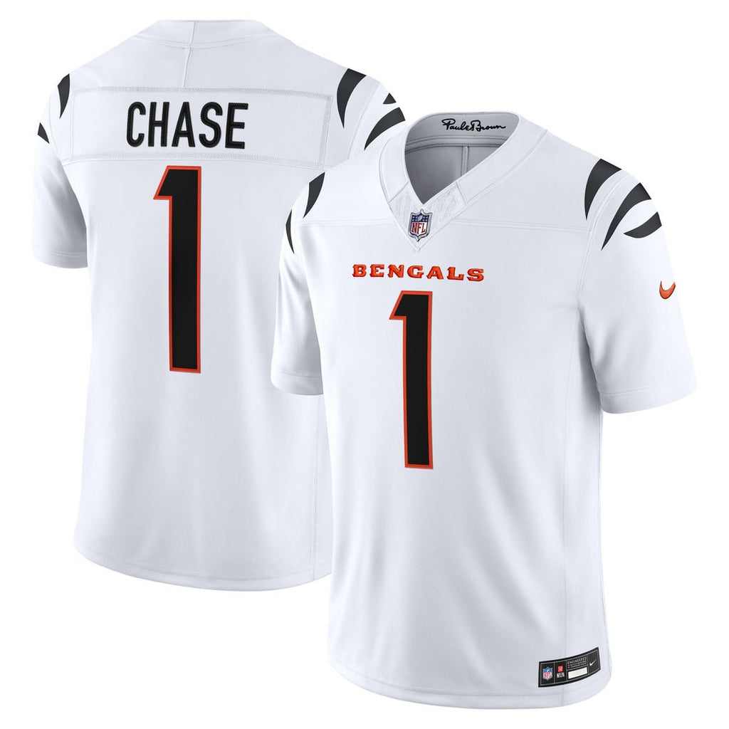 Ja'Marr Chase Cincinnati Bengals White Vapor F.U.S.E. Stitched Limited Jersey
