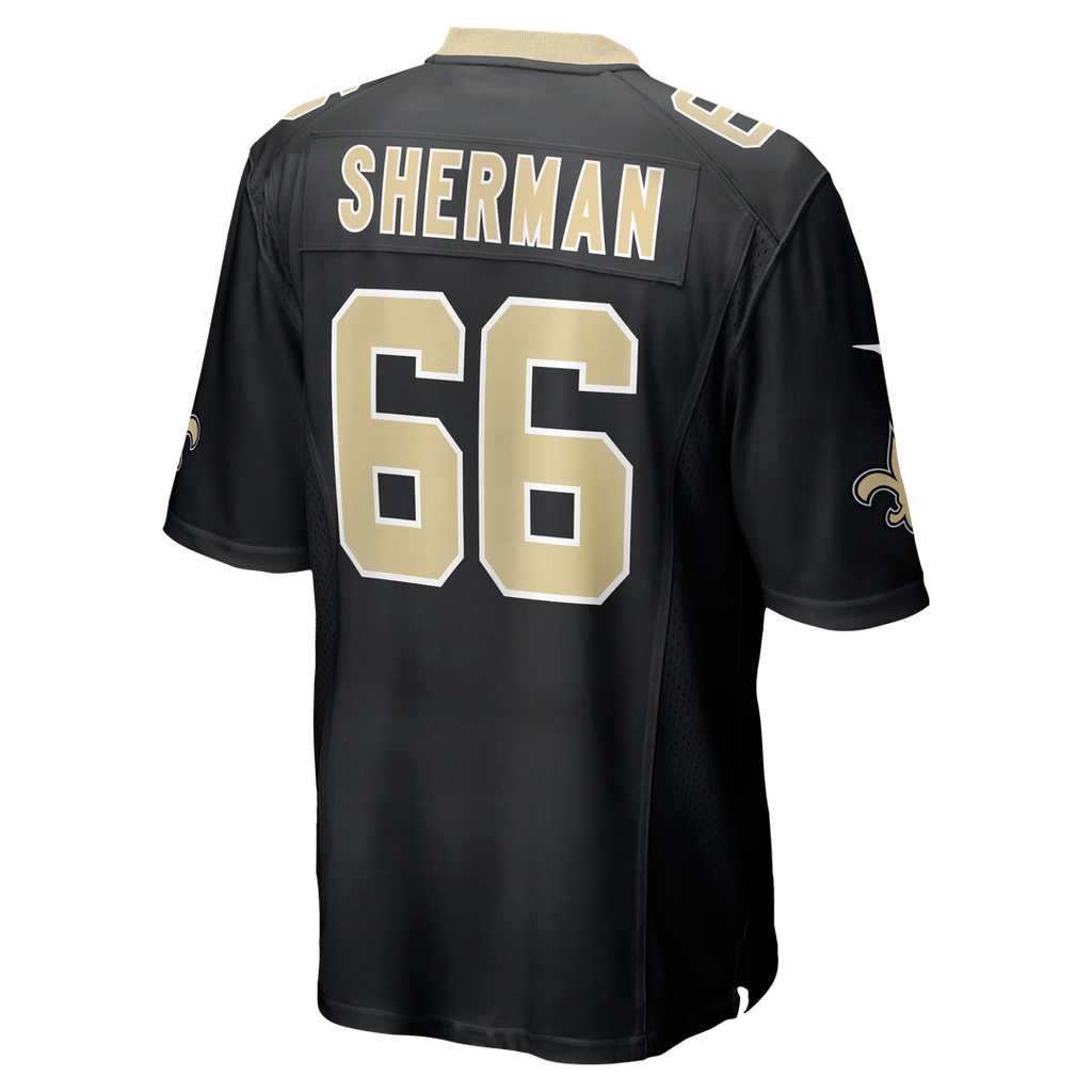 William Sherman New Orleans Saints Black Team Game Jersey