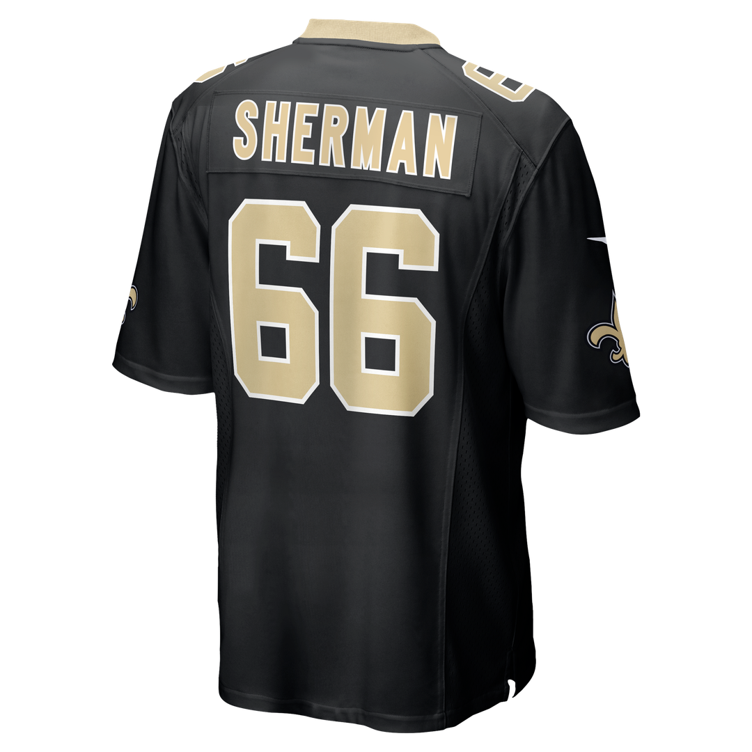 William Sherman New Orleans Saints Black Team Game Jersey